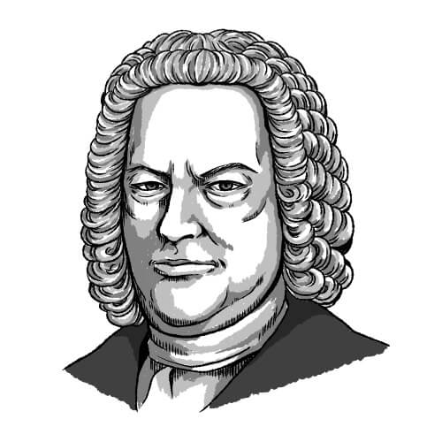 ヨハン・ゼバスティアン・バッハ(Johann Sebastian Bach)のイラスト