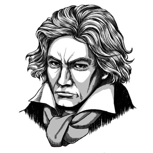 ルートヴィヒ・ヴァン・ベートーヴェン(Ludwig van Beethoven)のイラスト