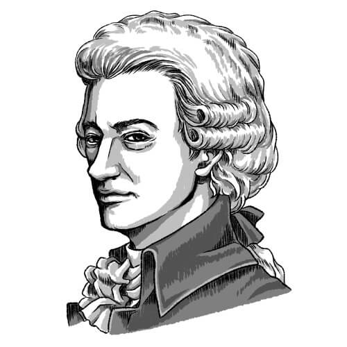 ヴォルフガング・アマデウス・モーツァルト(Wolfgang Amadeus Mozart)のイラスト